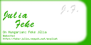 julia feke business card